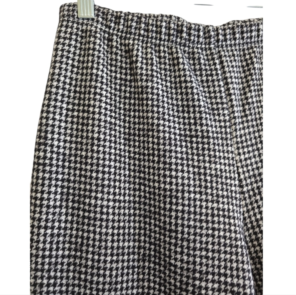 NWT Bryn Walker Houndstooth Wool Blend Cropped Pants Small Pull-on Elastic Waist - Picture 4 of 9